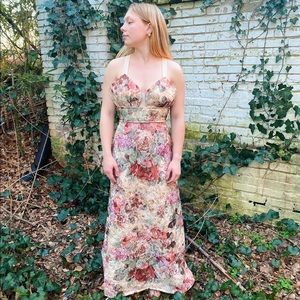 Champagne Floral Dress